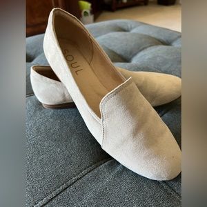 Beige flats